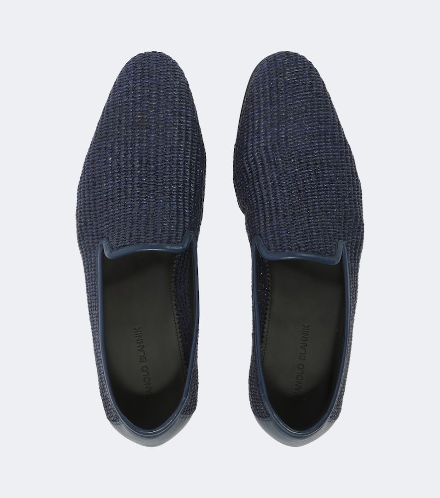 Loafers Mario aus Raffiabast mit Leder - Manolo Blahnik - Modalova