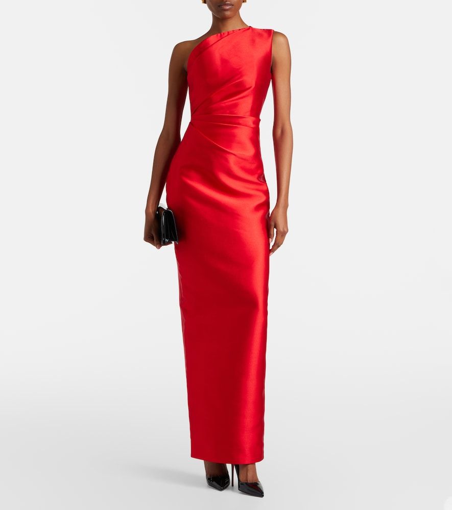 Abito lungo Kira in satin monospalla - Solace London - Modalova