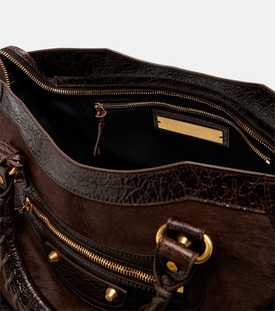 Le City Medium calf hair top-handle bag - Balenciaga - Modalova