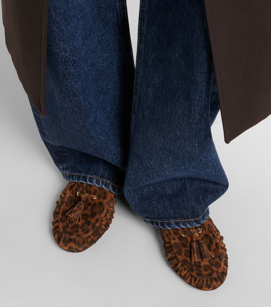 Thea leopard-print suede loafers - Gianvito Rossi - Modalova