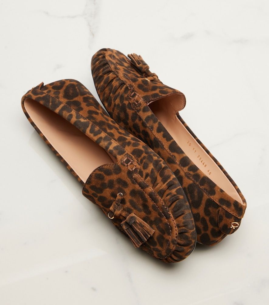 Thea leopard-print suede loafers - Gianvito Rossi - Modalova