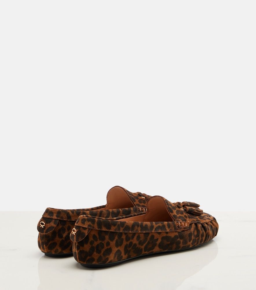Thea leopard-print suede loafers - Gianvito Rossi - Modalova