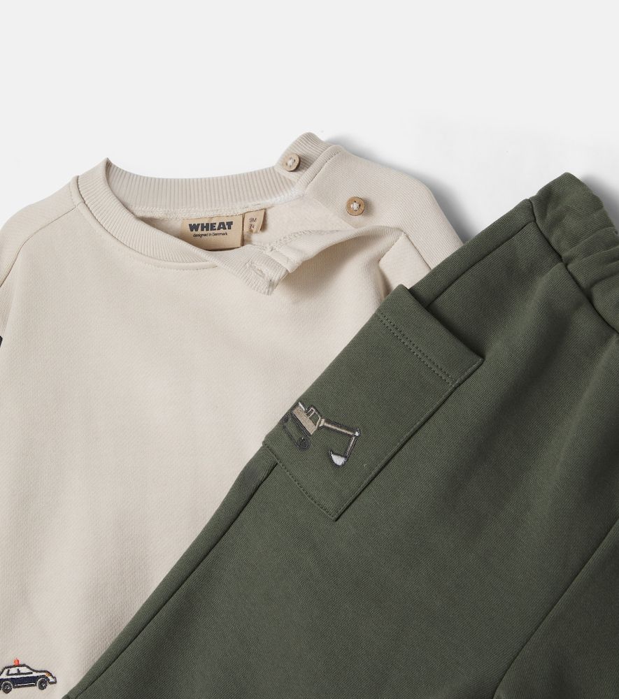 Bebé - set Elliot de sudadera y pantalónes de chándal de algodón - Wheat - Modalova