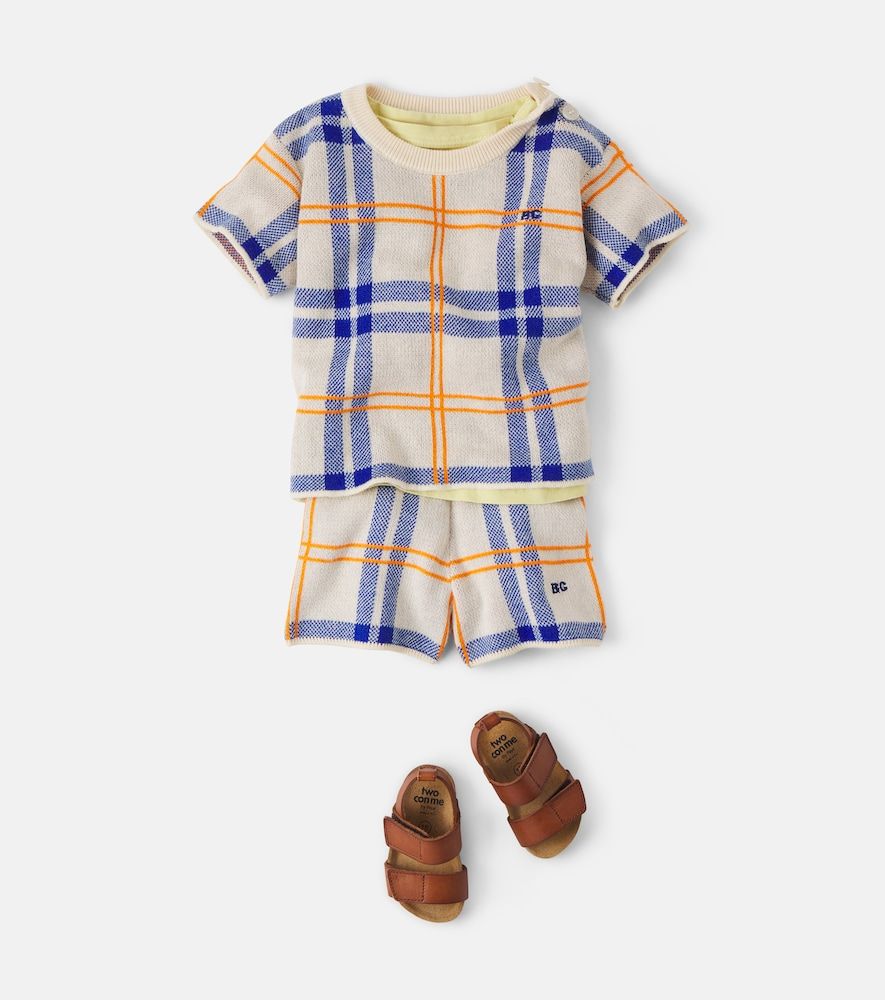 Bebé - set de camiseta y shorts de algodón a cuadros - Bobo Choses - Modalova