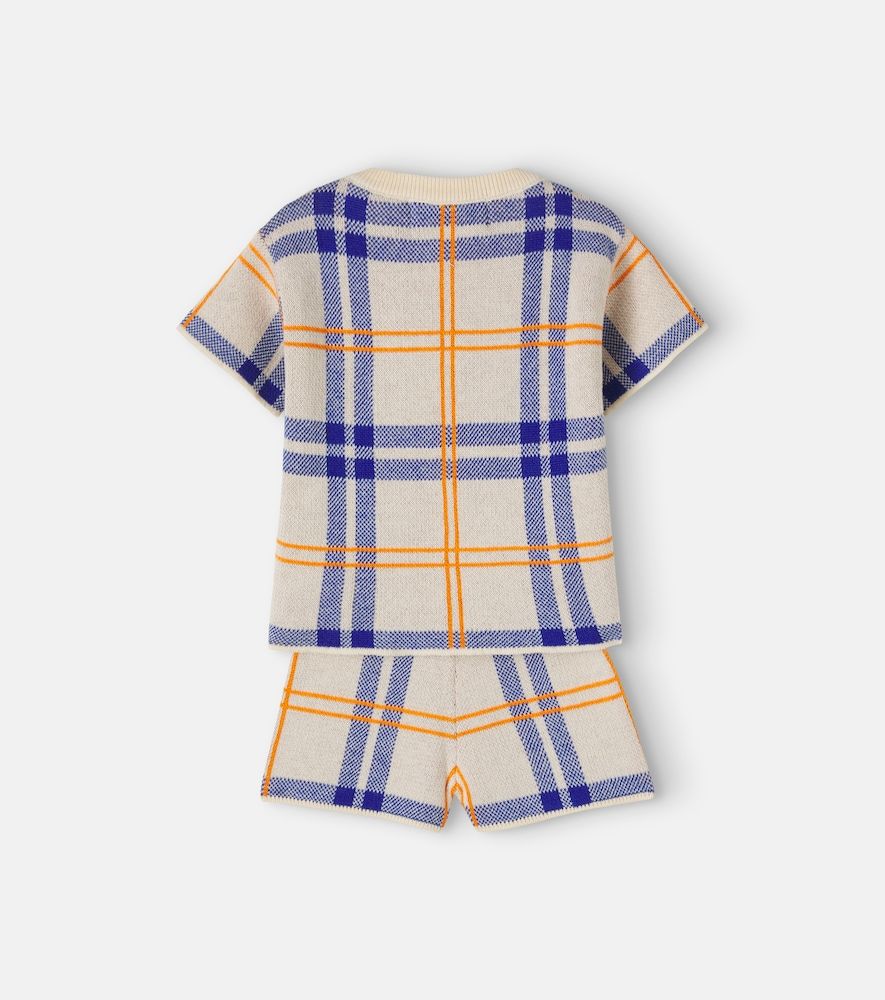 Bebé - set de camiseta y shorts de algodón a cuadros - Bobo Choses - Modalova