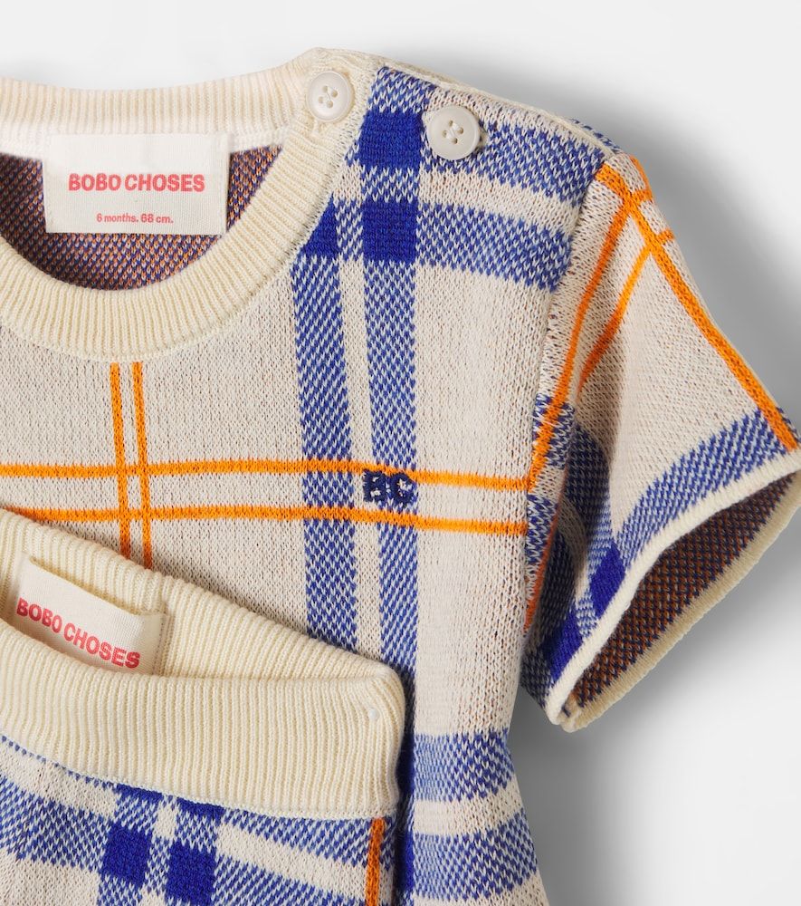 Bebé - set de camiseta y shorts de algodón a cuadros - Bobo Choses - Modalova