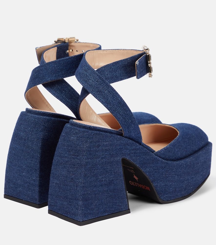 Pumps con plateau Bulla Sofia in denim - Nodaleto - Modalova