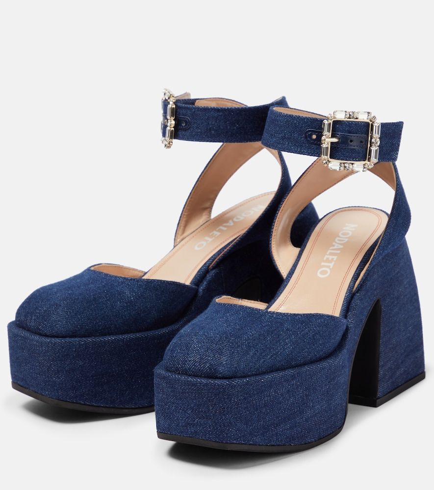 Pumps con plateau Bulla Sofia in denim - Nodaleto - Modalova