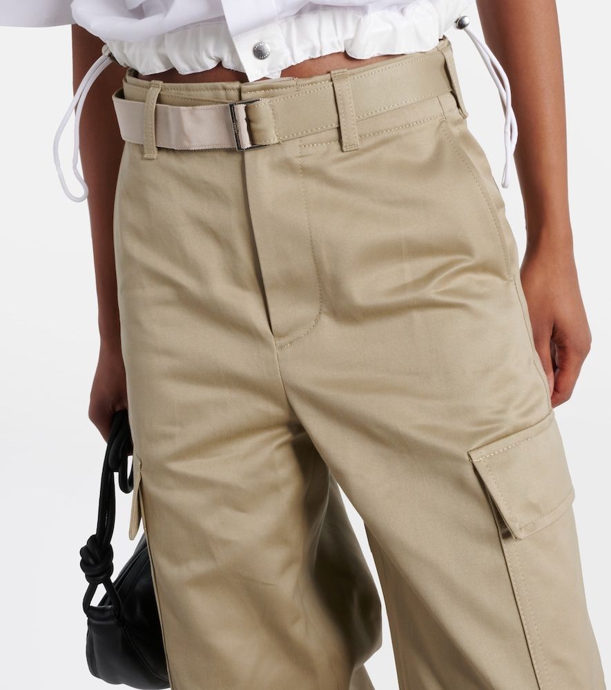 Pantalones anchos de gabardina de algodón - Sacai - Modalova