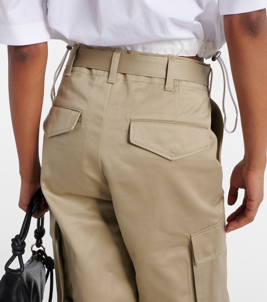 Pantalones anchos de gabardina de algodón - Sacai - Modalova