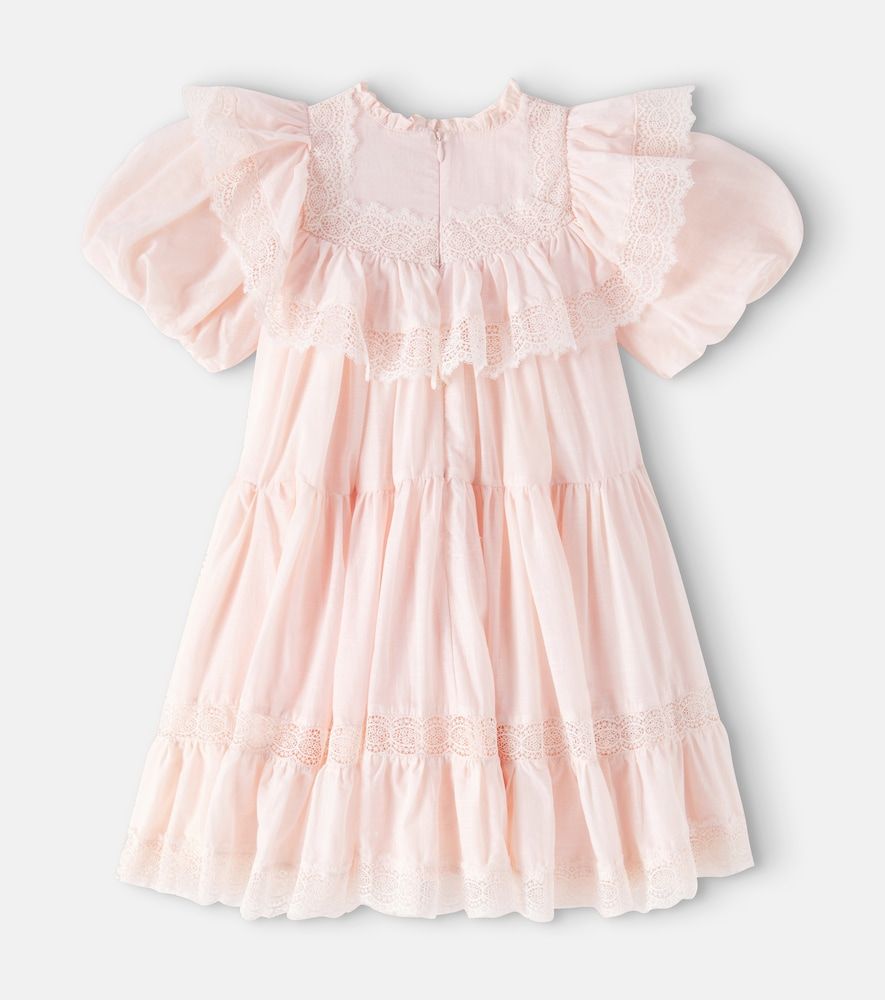 Vestido de algodón con ribete de encaje - Petite Amalie - Modalova