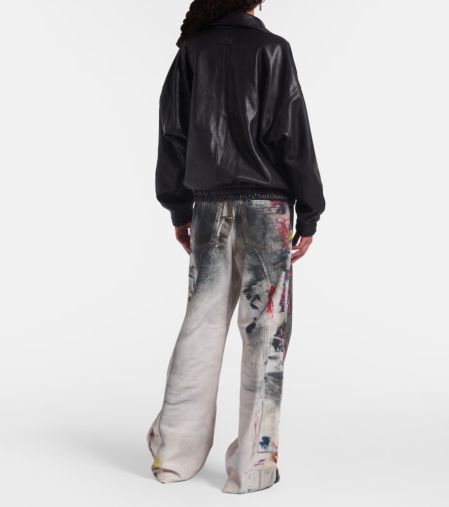 Chaqueta de piel con logo - Acne Studios - Modalova