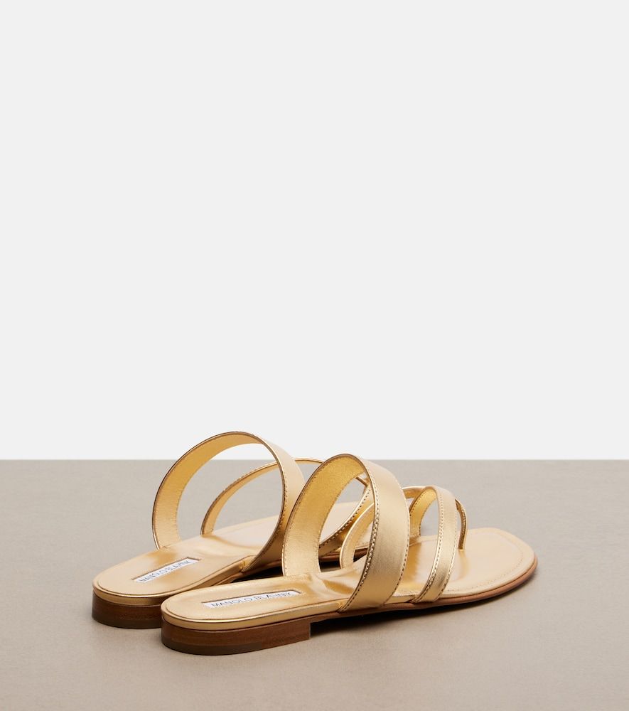 Sandalen Susa aus Metallic-Leder - Manolo Blahnik - Modalova