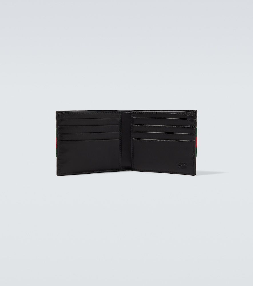 Cartera plegable Trademark de piel con Web - Gucci - Modalova