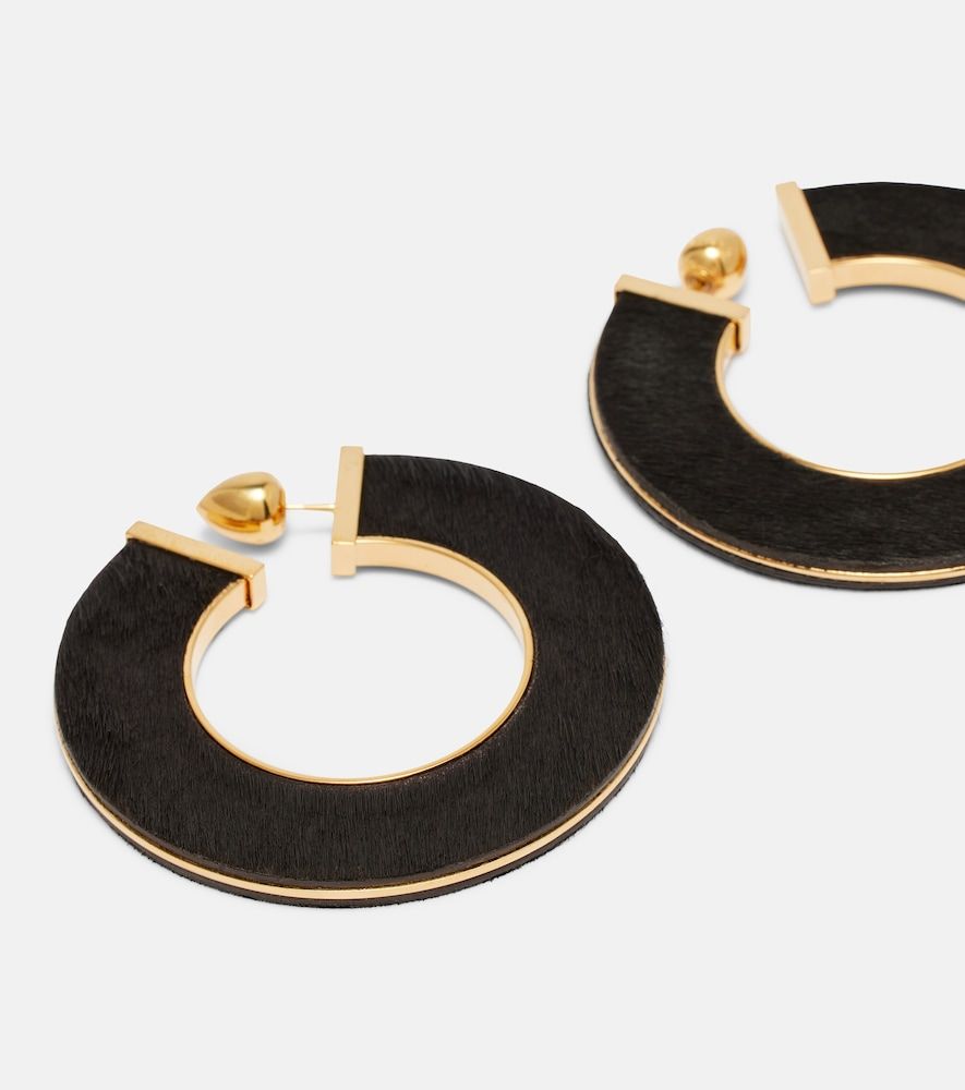 Alaïa Pendientes de aro Blade Medium de piel - Alaia - Modalova