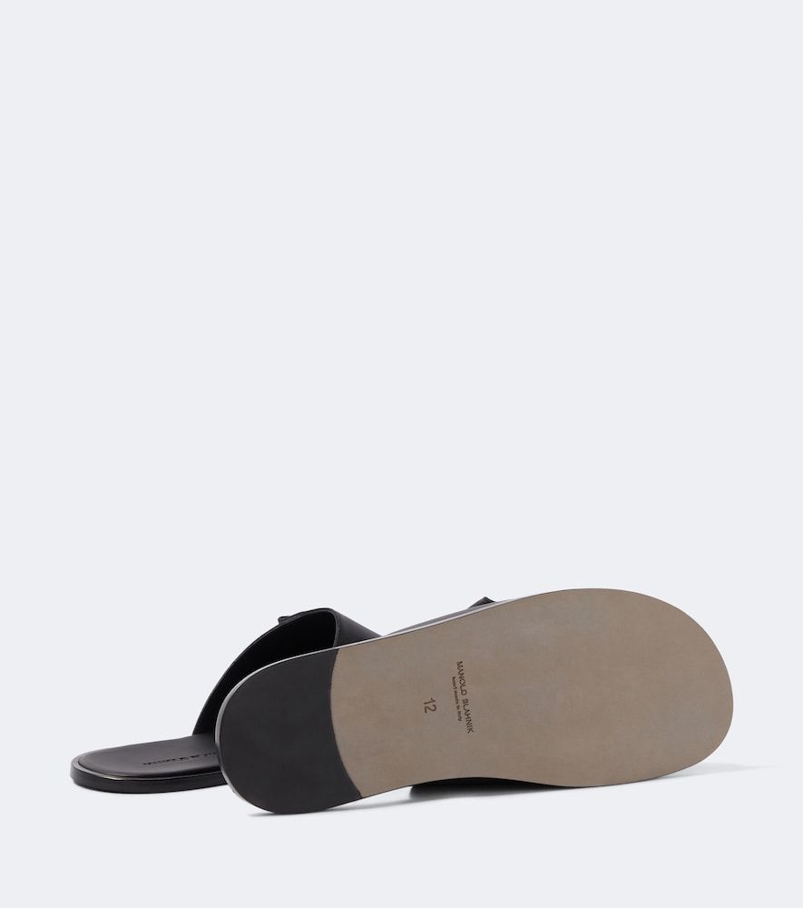 Slippers Lino aus Leder - Manolo Blahnik - Modalova