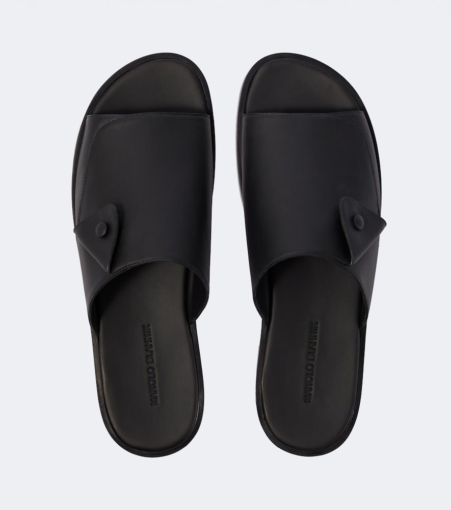 Slippers Lino aus Leder - Manolo Blahnik - Modalova