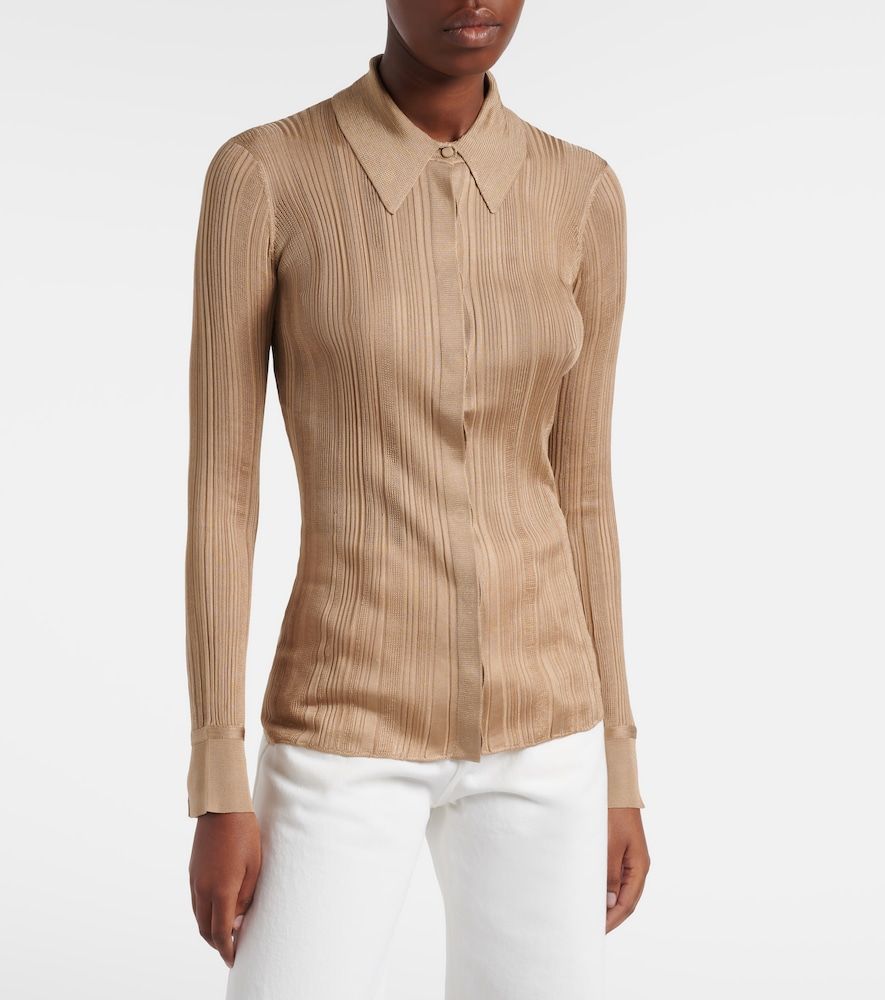 Camisa de punto Tamar de seda - Gabriela Hearst - Modalova