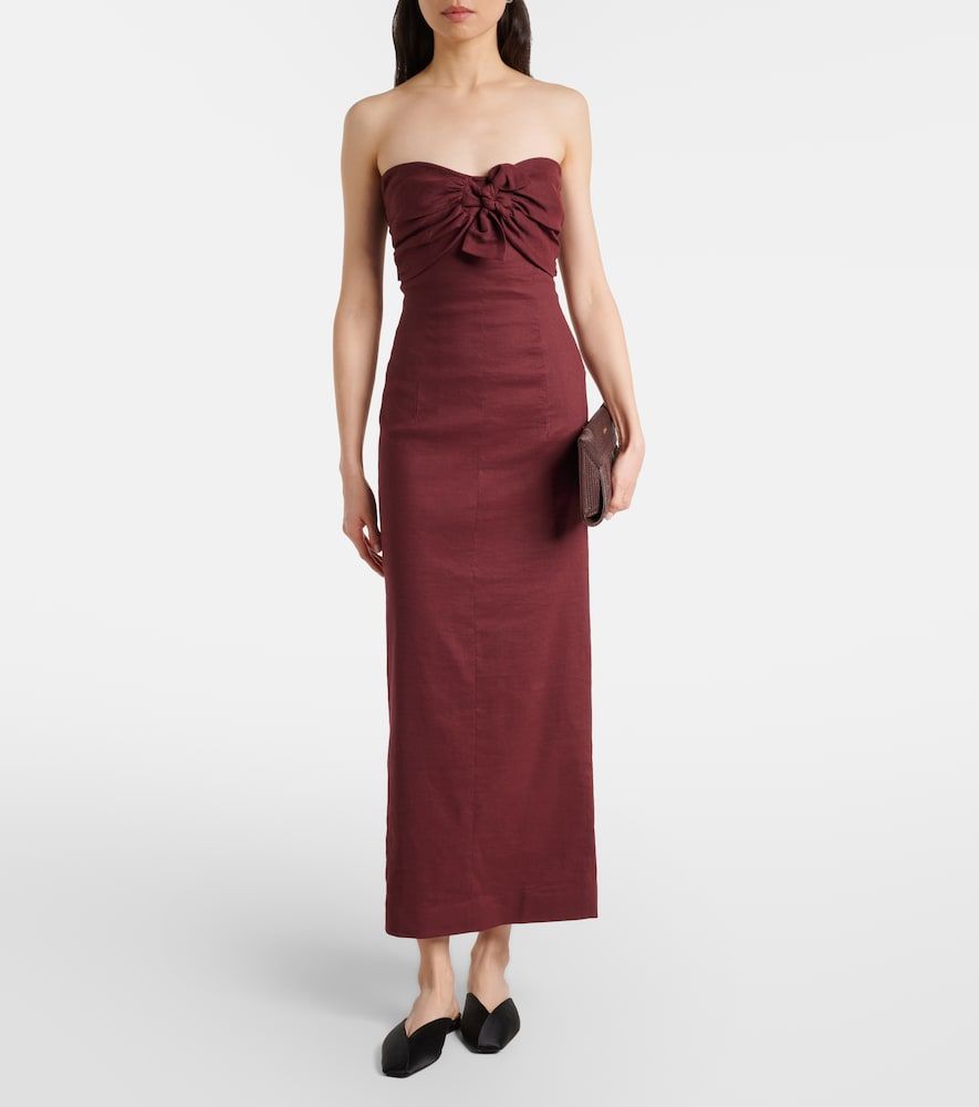 Vestido largo Rahel en mezcla de lino y algodón - Tove - Modalova