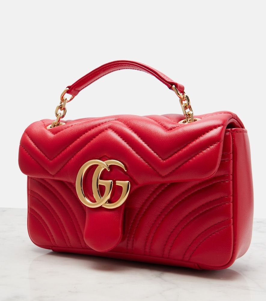 GG Marmont Small leather shoulder bag - Gucci - Modalova