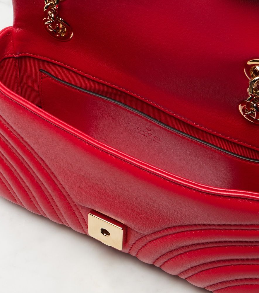 GG Marmont Small leather shoulder bag - Gucci - Modalova