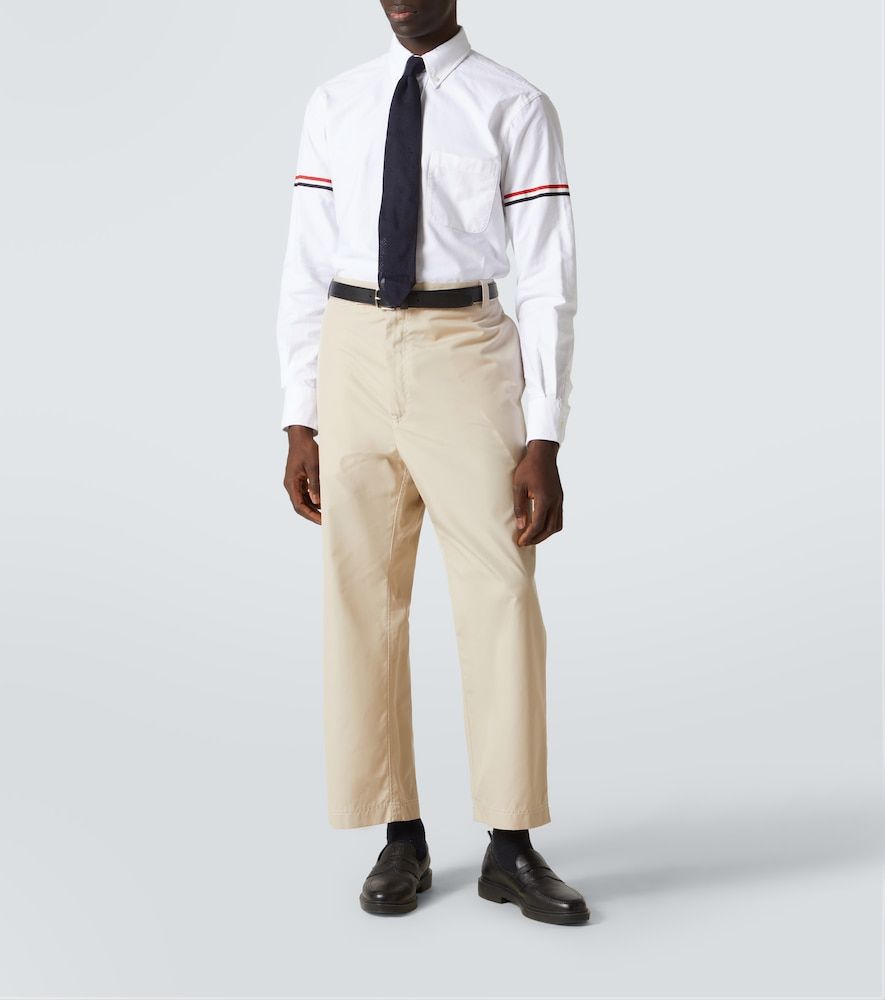 Camicia in cotone con grosgrain tricolore - Thom Browne - Modalova