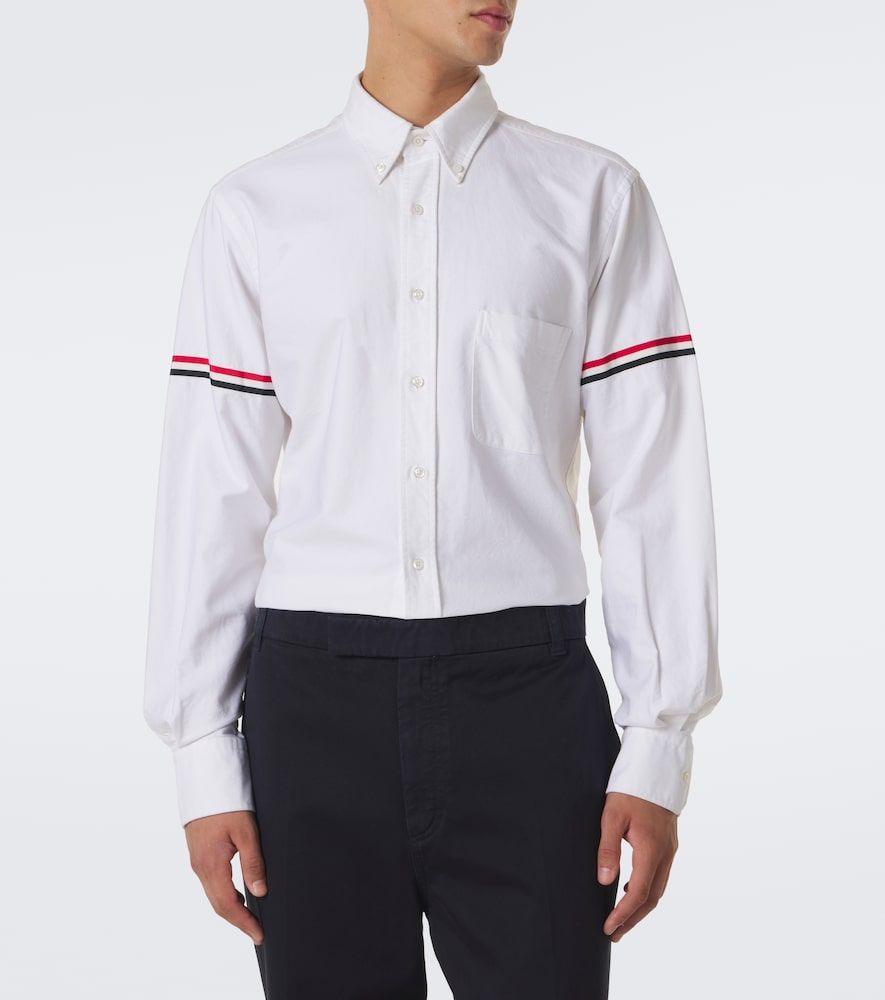 Camicia in cotone con grosgrain tricolore - Thom Browne - Modalova