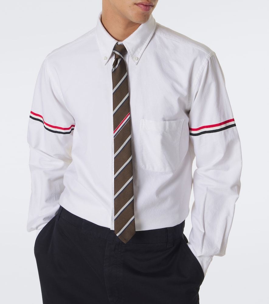 Camicia in cotone con grosgrain tricolore - Thom Browne - Modalova