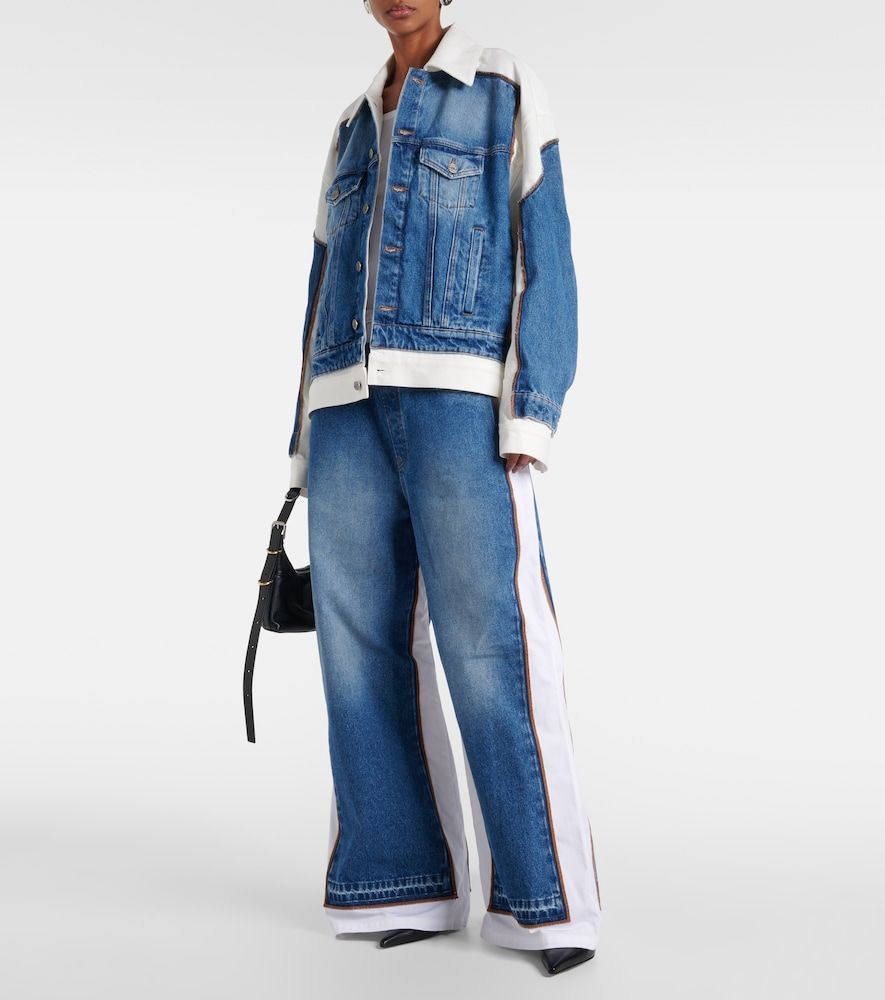 Wide-Leg Mid-Rise Jeans mit Einsätzen - Jean Paul Gaultier - Modalova