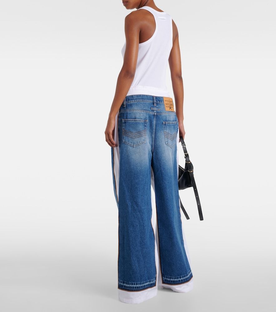 Wide-Leg Mid-Rise Jeans mit Einsätzen - Jean Paul Gaultier - Modalova