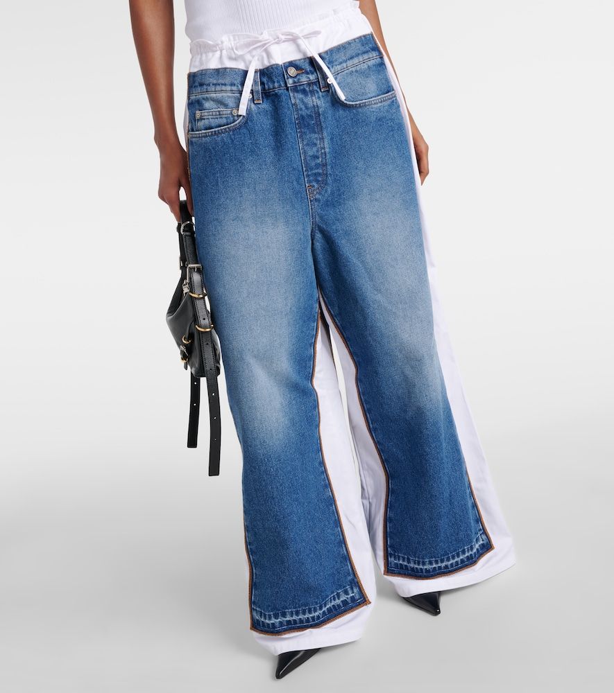 Wide-Leg Mid-Rise Jeans mit Einsätzen - Jean Paul Gaultier - Modalova