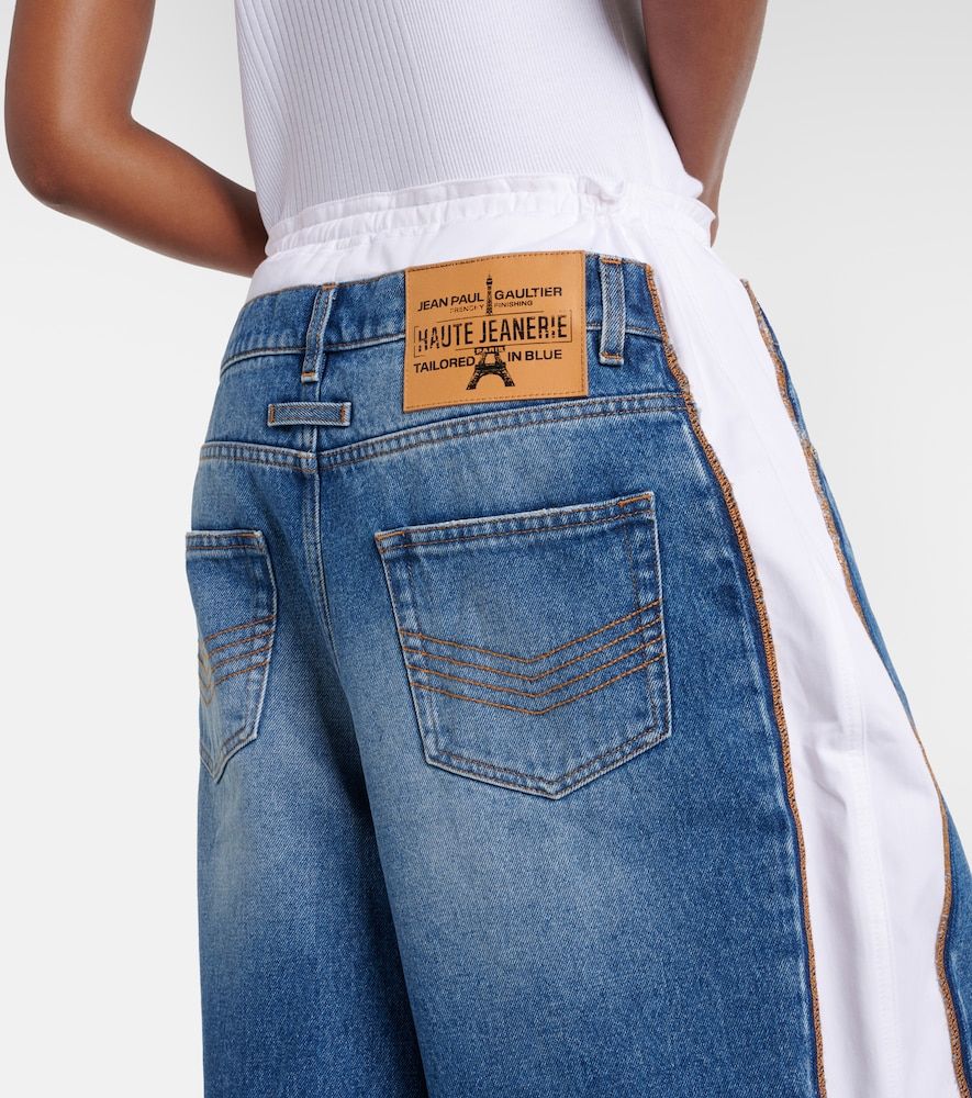 Wide-Leg Mid-Rise Jeans mit Einsätzen - Jean Paul Gaultier - Modalova