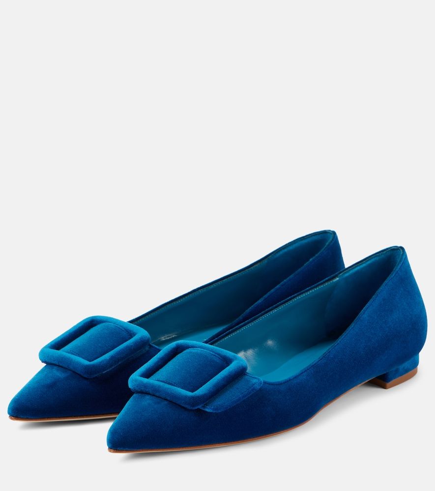 Ballerinas Maysalepumpflat aus Samt - Manolo Blahnik - Modalova