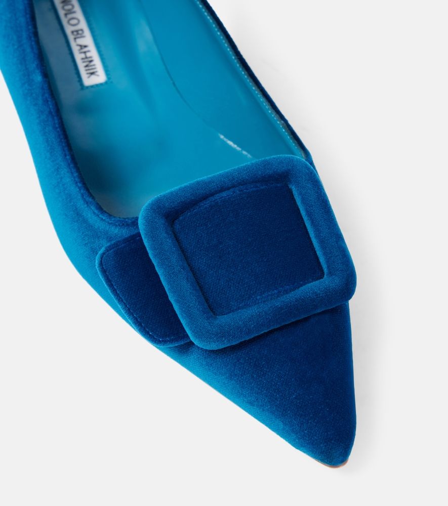 Ballerinas Maysalepumpflat aus Samt - Manolo Blahnik - Modalova