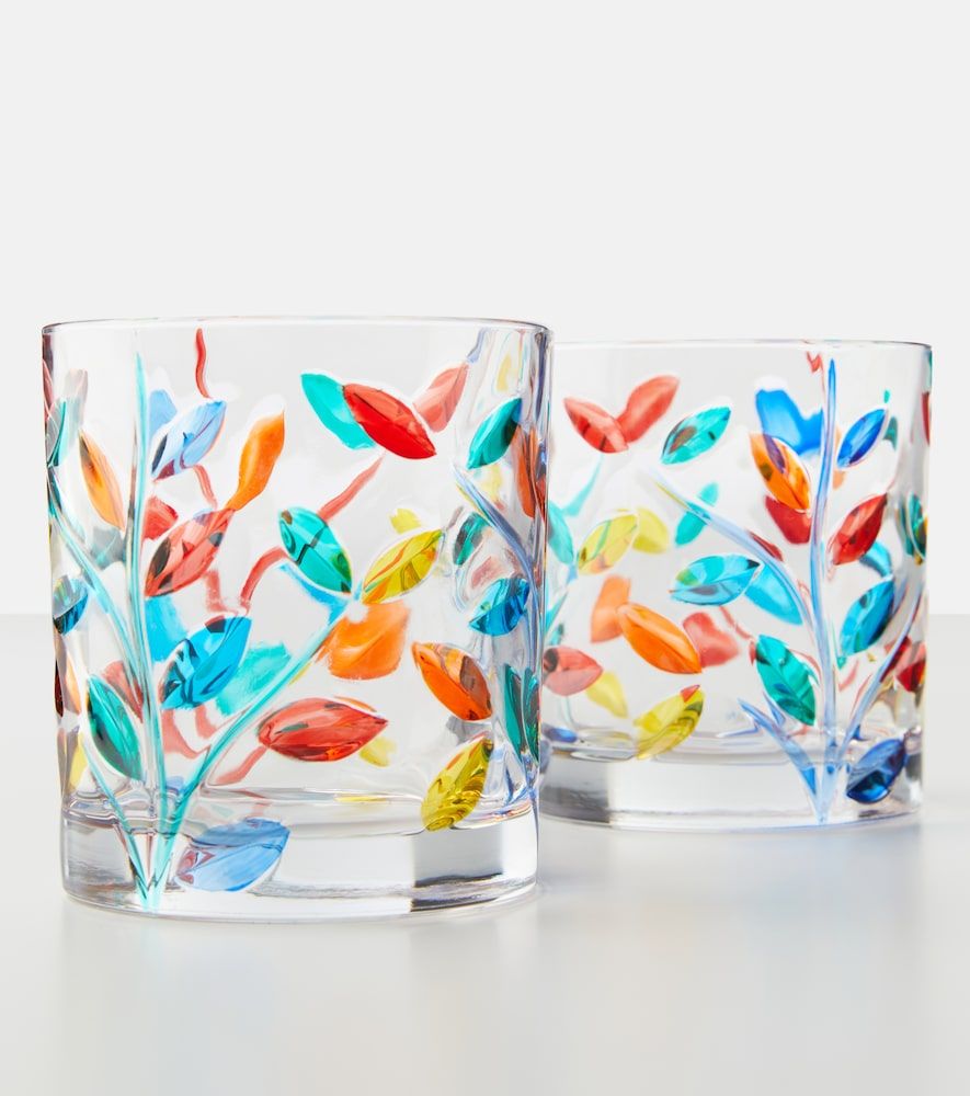 Set de 4 vasos Floral de cristal - Les-Ottomans - Modalova
