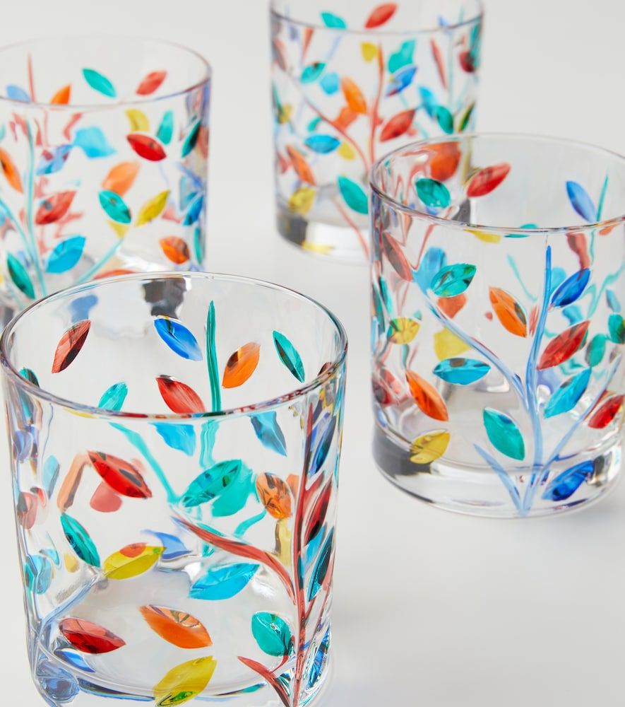 Set de 4 vasos Floral de cristal - Les-Ottomans - Modalova