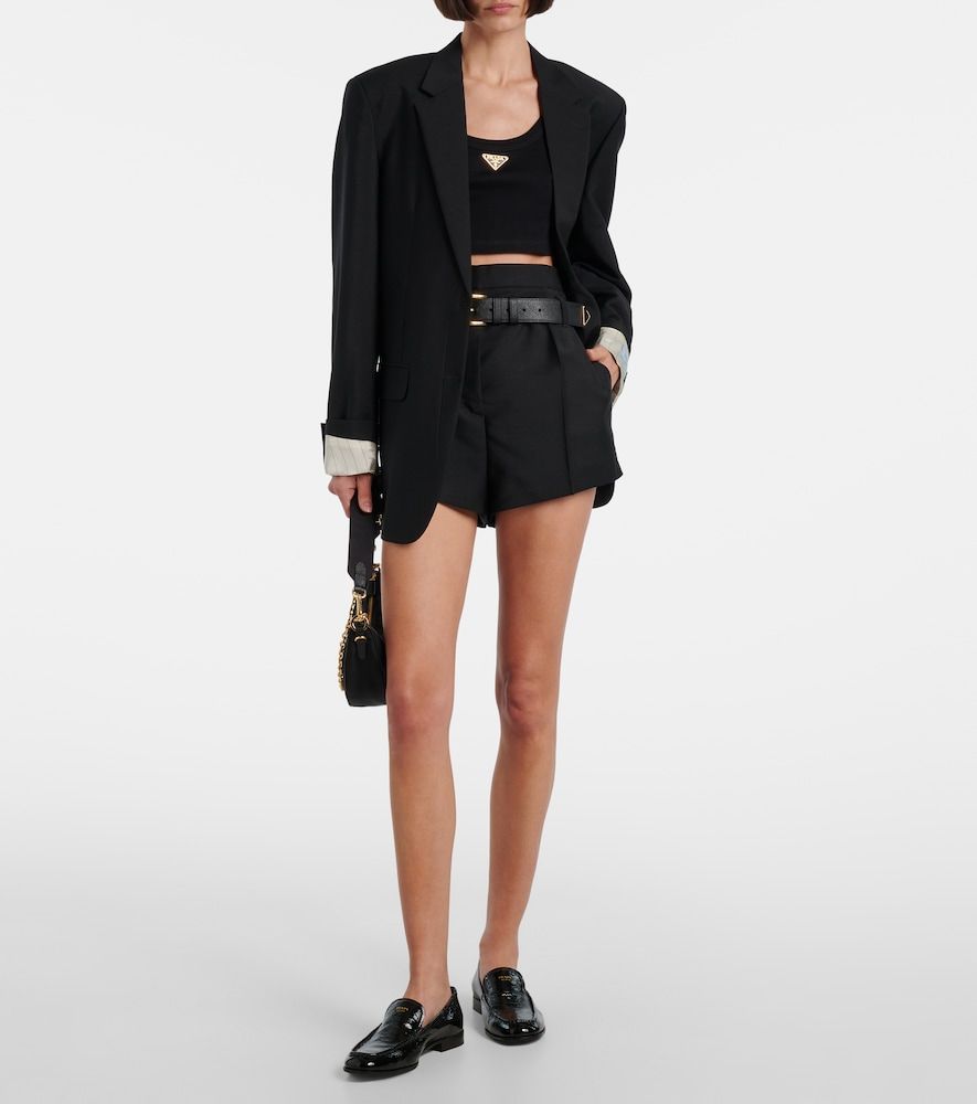 Prada Crop top de algodón con logo - Prada - Modalova