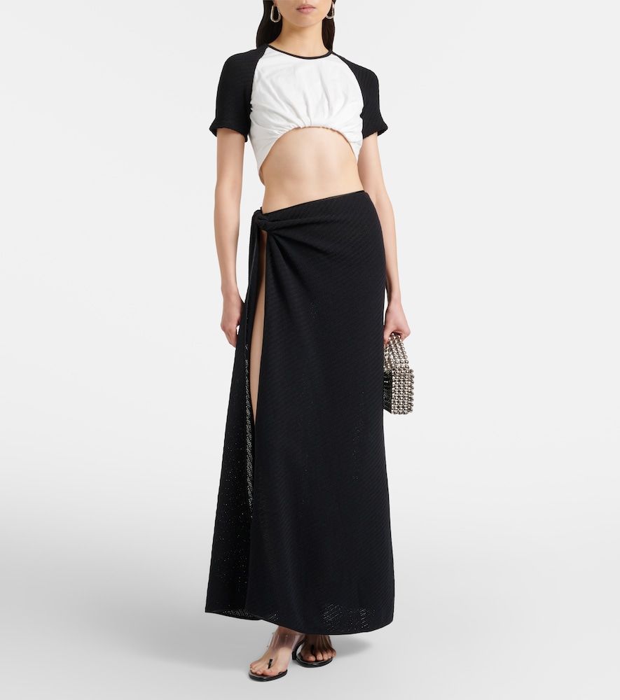 Knitted cotton-blend maxi skirt - Christopher Esber - Modalova
