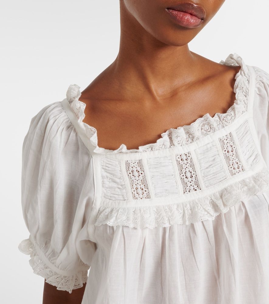 Dôen Top in misto cotone con pizzo - Doen - Modalova