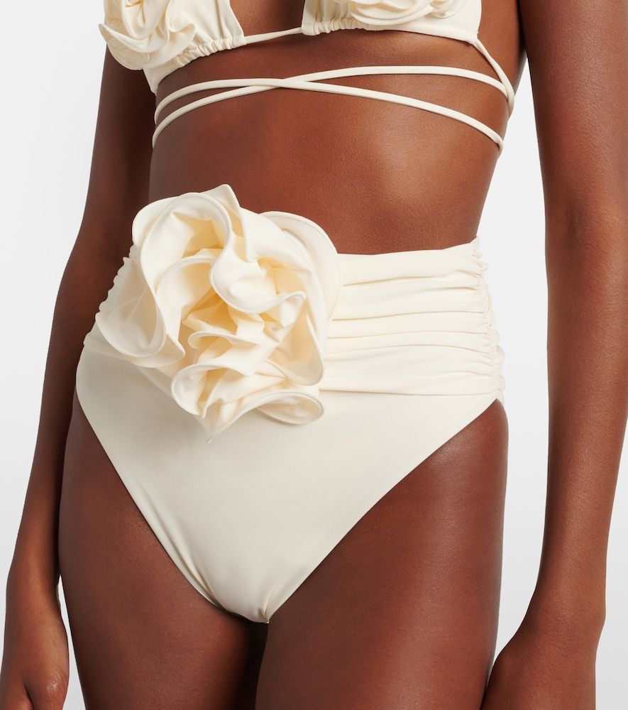 Braga de bikini de tiro alto aplique floral - Magda Butrym - Modalova