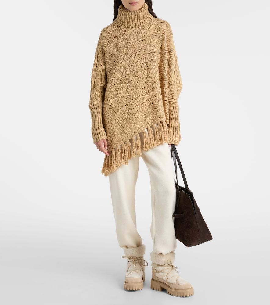 Asymmetric turtleneck wool-blend sweater - Goldbergh - Modalova