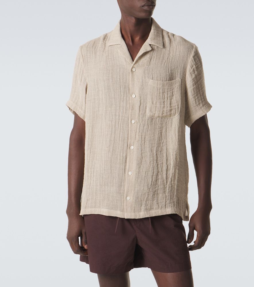 Camicia bowling Botad in lino - Le Kasha - Modalova