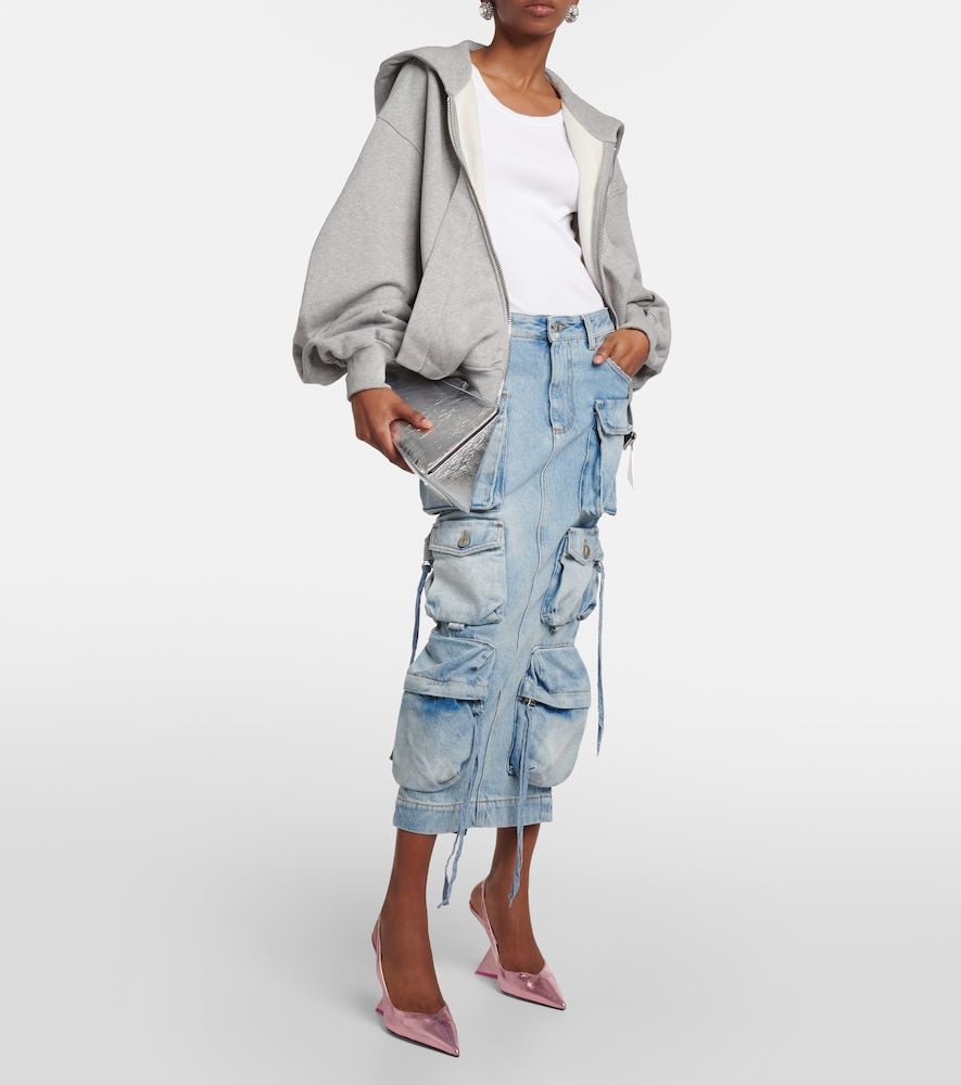 Falda midi cargo de denim - The Attico - Modalova
