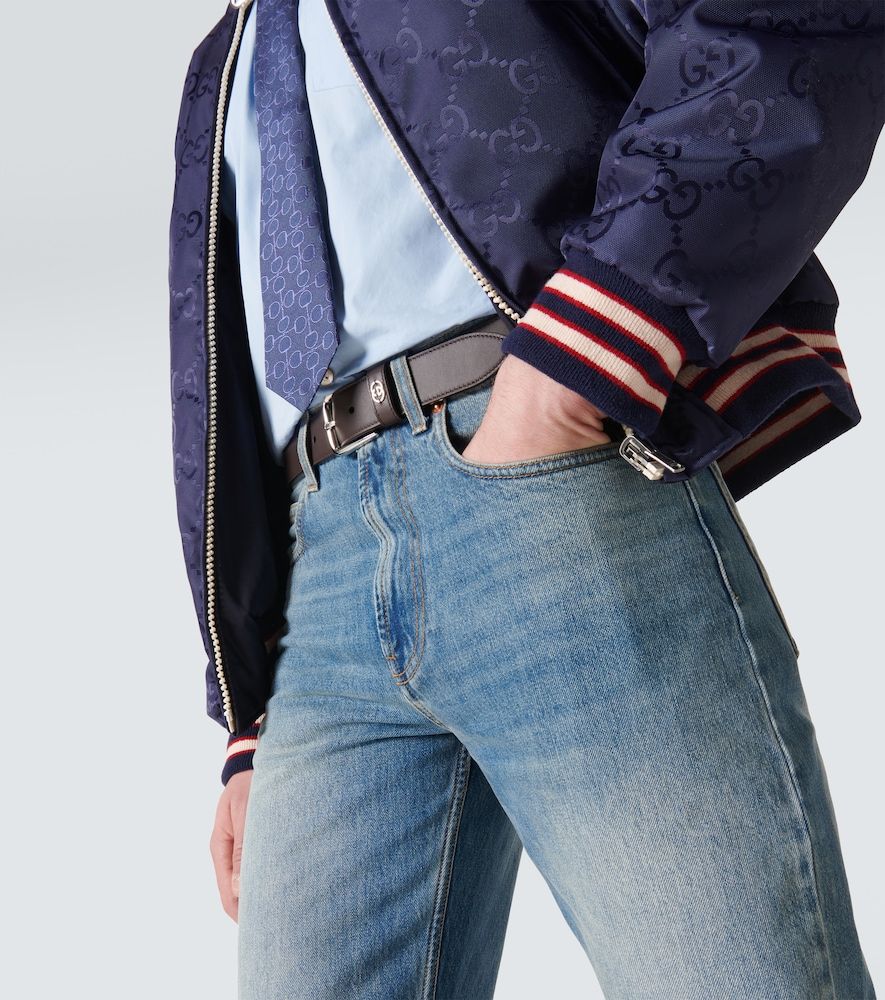 Gürtel Interlocking G aus Leder - Gucci - Modalova