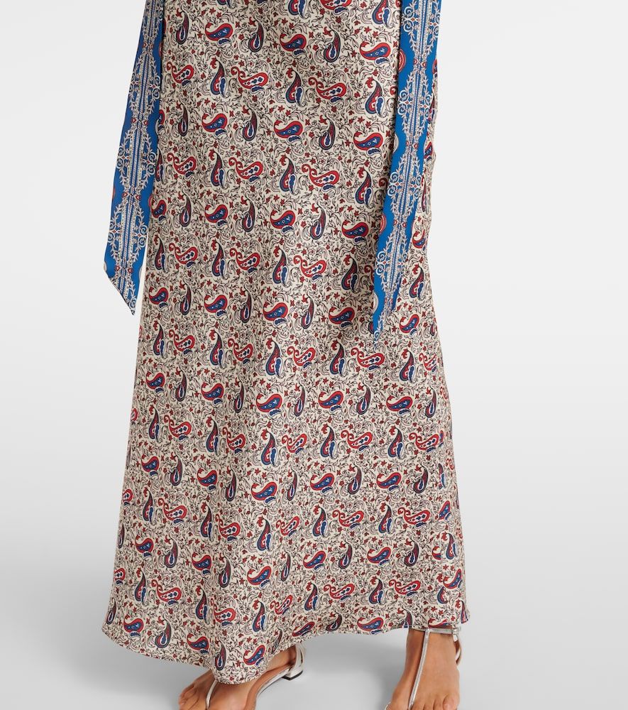 Abito sottoveste in raso con stampa paisley - Rabanne - Modalova