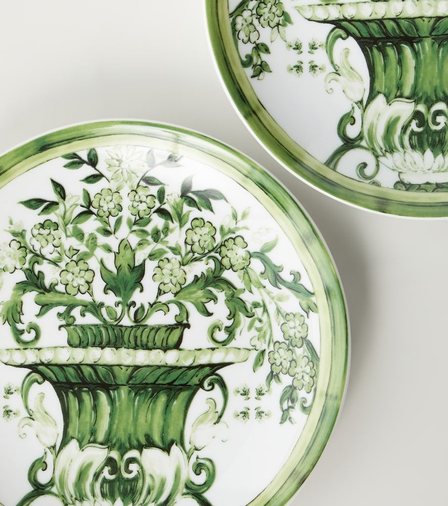 Set de 2 platos de postre Maiolica de porcelana - Dolce&Gabbana Casa - Modalova
