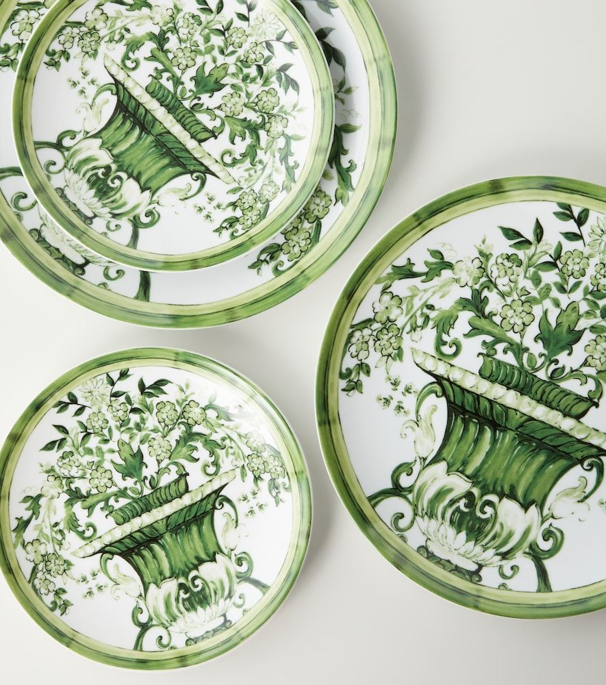 Set de 2 platos de postre Maiolica de porcelana - Dolce&Gabbana Casa - Modalova