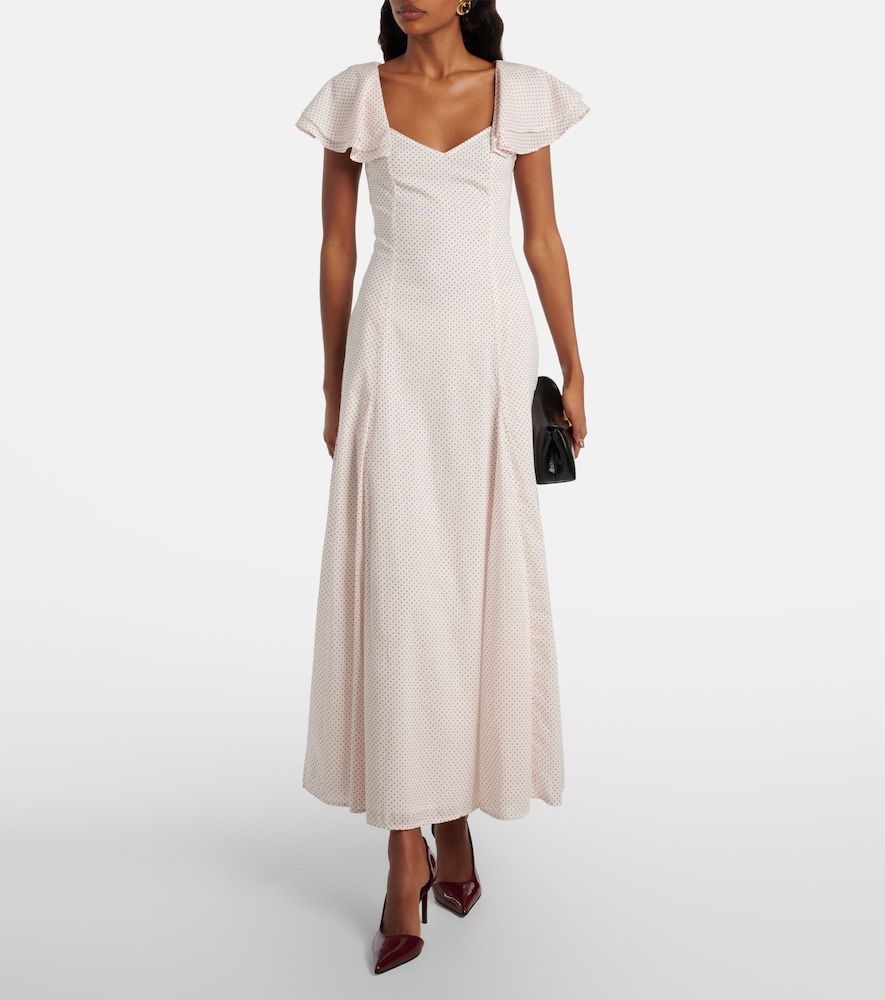 Vestido largo Marlowe de algodón con lunares - Posse - Modalova