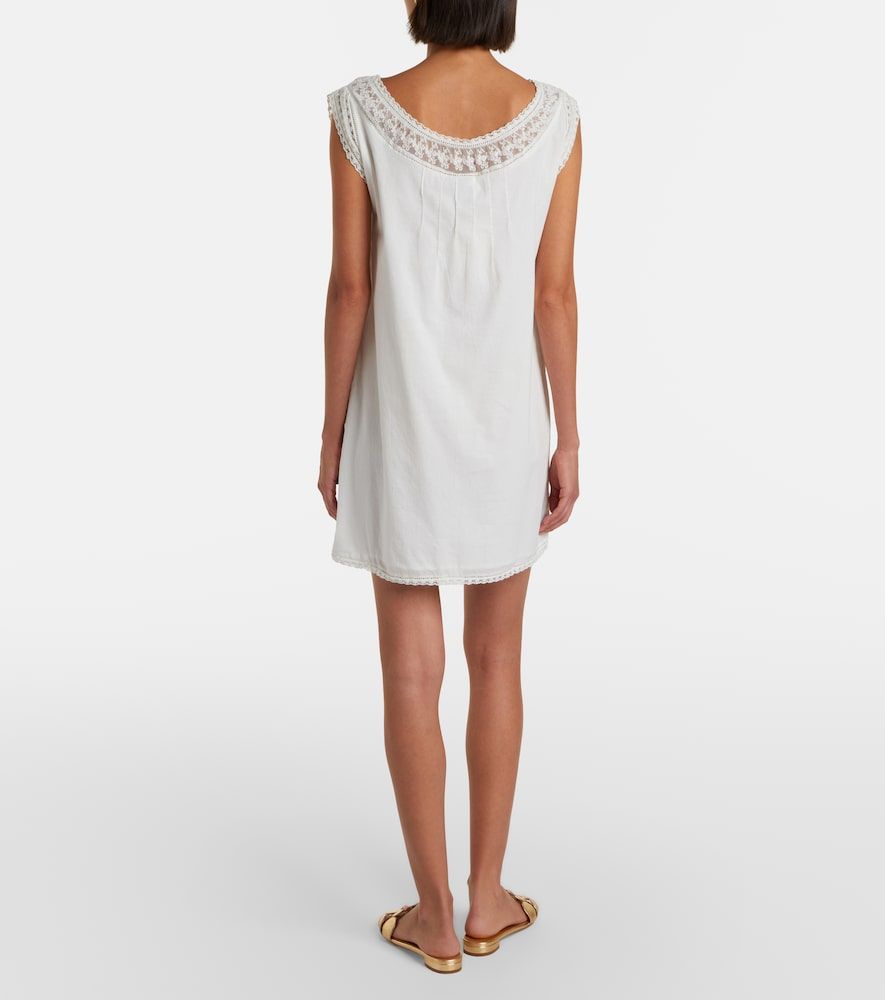 Vestido corto Danielle de algodón con encaje - Posse - Modalova