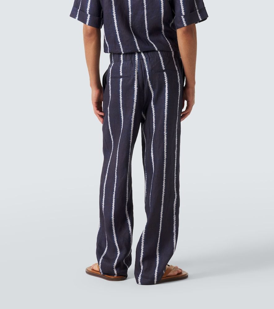 Pantalones anchos de lino a rayas - Commas - Modalova